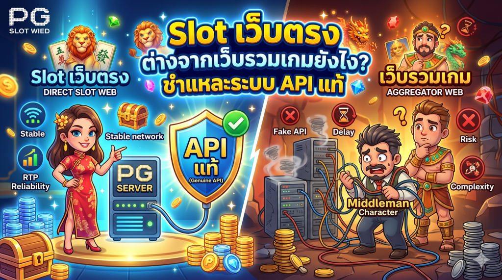 Slot เว็บตรง ต่างจากเว็บรวมเกมยังไง? ชำแหละระบบ API แท้ 67 Slot เว็บตรง ต่างจากเว็บรวมเกมยังไง